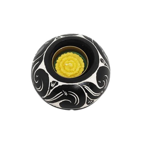 T-lite Holder Terracotta Curved Black White