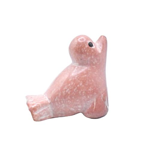 Seal Ornament Kisii Stone Pink