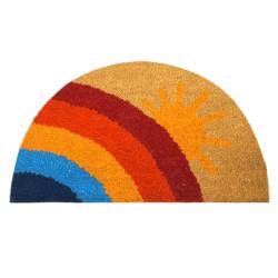 Doormat / Rug Coconut Coir Rainbow Colours 45 x 75cm