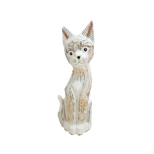 White Cat Albesia Wood 10x5x30cm