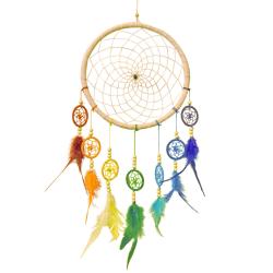 Dreamcatcher  with 7 small ones in Chakra Colours 22cm diameter