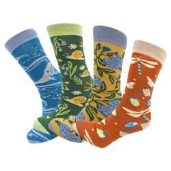 108 Pairs Bamboo Socks - Sealife Insects and Floral