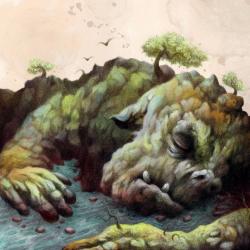 Greetings Card, Giant Folklore, 16x16cm