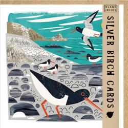 Greetings Card, Oystercatchers, 15x15cm