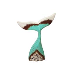 Whale Tail Albesia Wood 25cm height