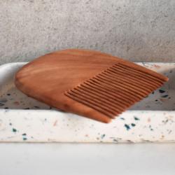 Neem Wood fine-toothed comb, 9 x 8cm