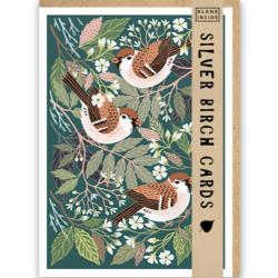 Greetings Card, Tree Sparrows, 12.5x18cm