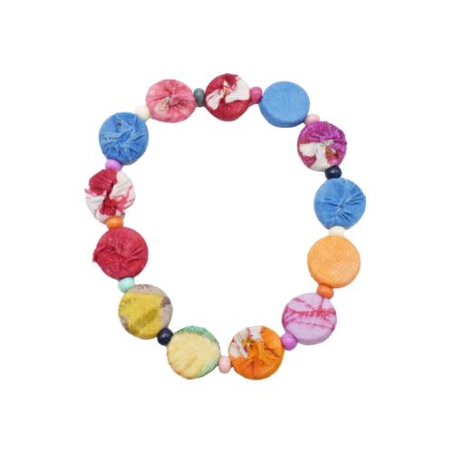 Bracelet Recycled Round Beads 7.5cm