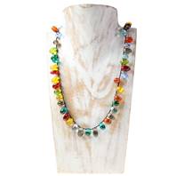 Necklace, multicoloured beads