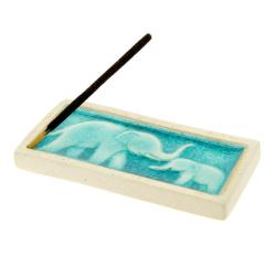 Incense holder elephant with baby