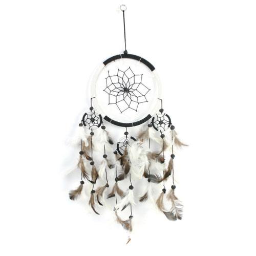 Dreamcatcher black and white 16cm