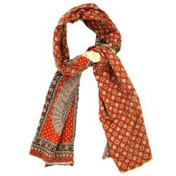 Scarf cotton kantha 45x190cm assorted colours