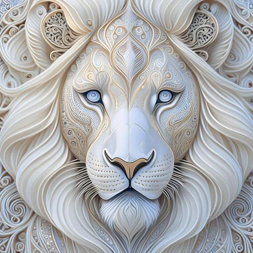 Greetings card "Lion" 16x16cm