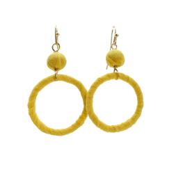 Earrings Recycled Ball and Circle 5x2.7cm